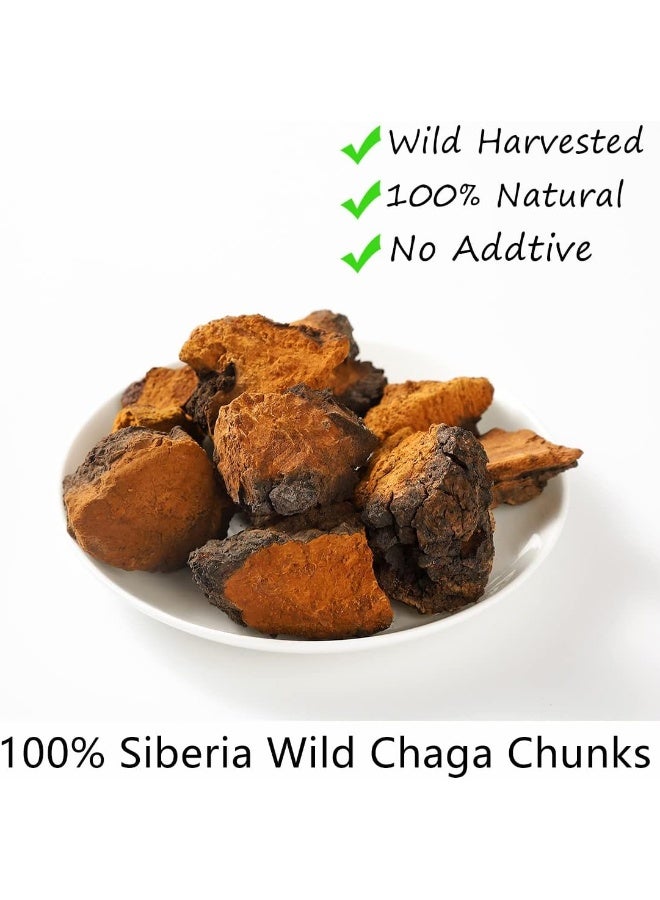 ULTHMOK Premium Chaga Mushroom Chunks 7 Oz/199g, Selected Natural Chaga Mushroom Tea, 100% Siberian Wild Harvested - Image 3